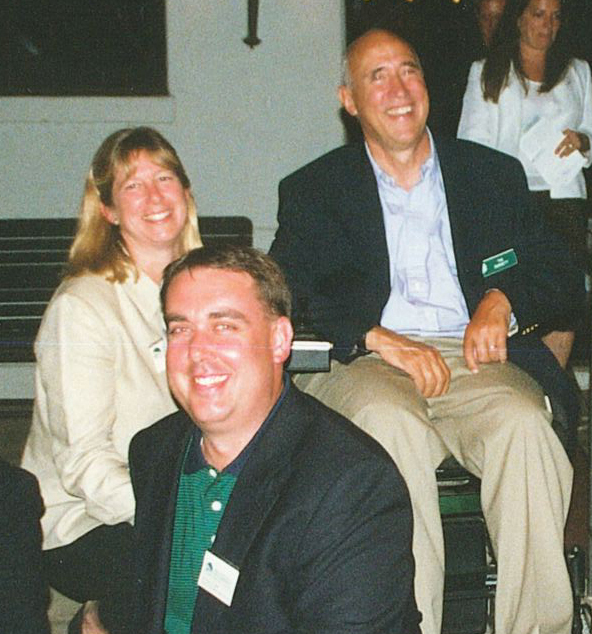 Peg Olsen, Mike Carr, and Tim Barnett at the Lake George Club, 2000.
